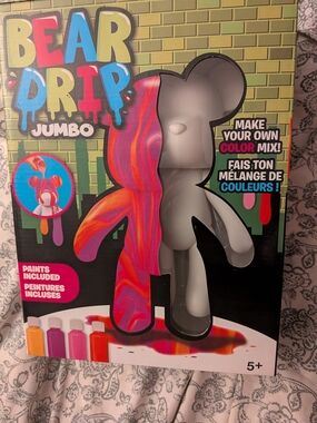 Bear Drip Jumbo Paint-Your-Own Bear - Multicolor